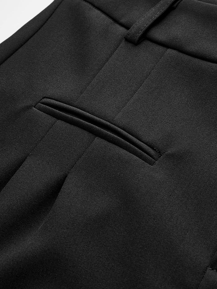 Semi-Sheer Mid-Waist Shorts Without Belt