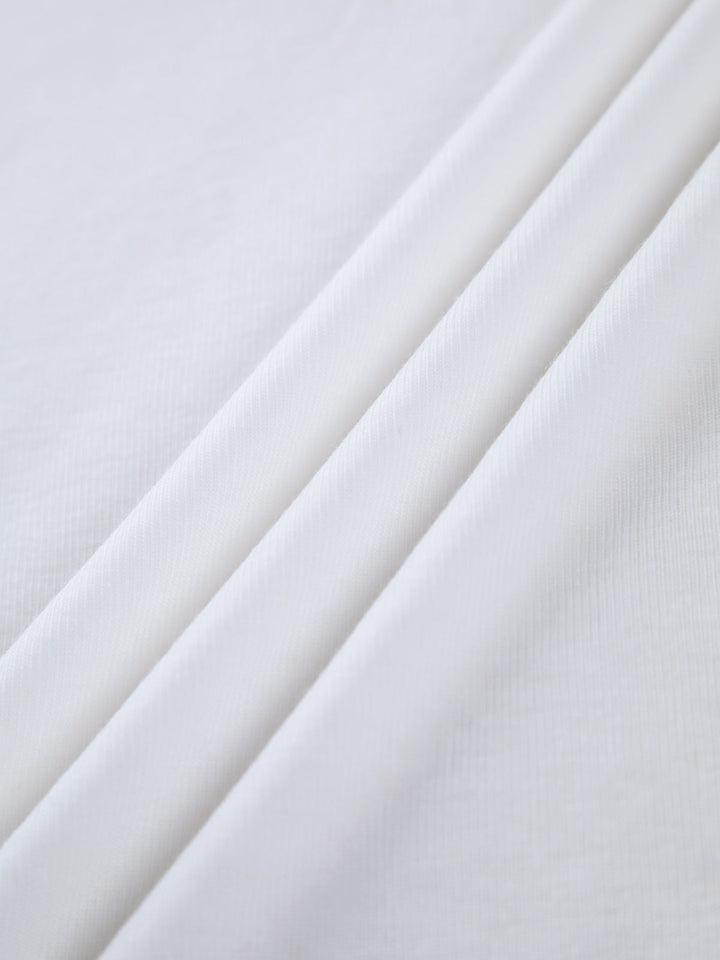 Semi-Sheer Overfold Off-Shoulder Shirt