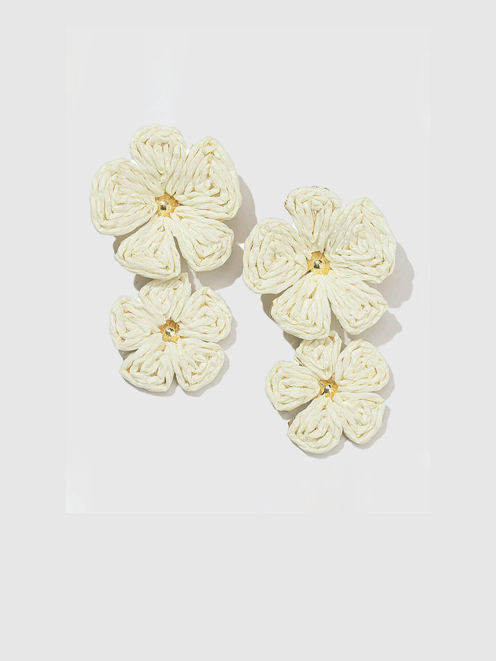 Gilded Lace Petal Earrings