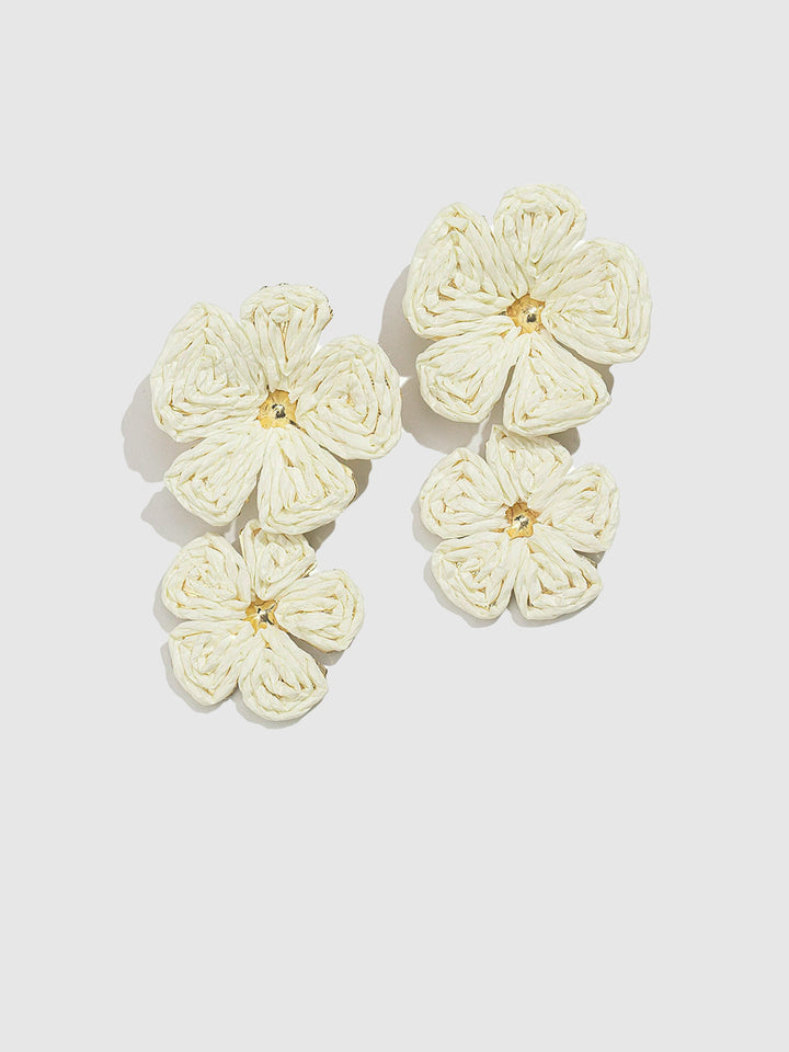 Gilded Lace Petal Earrings