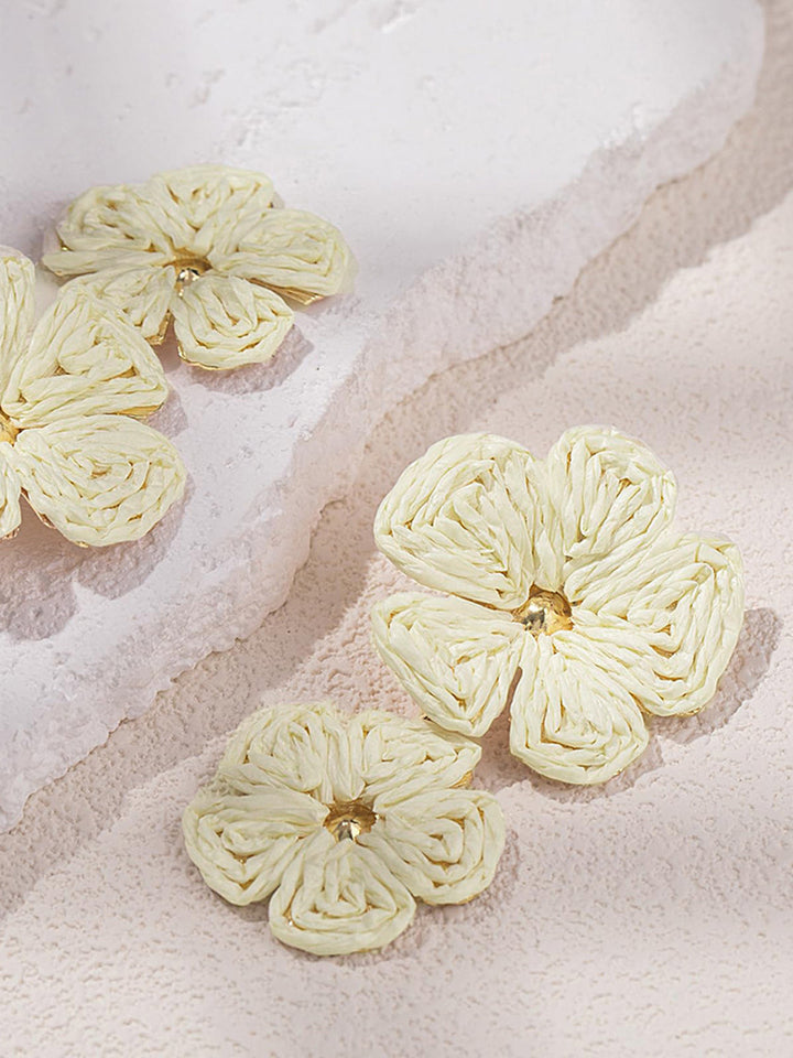 Gilded Lace Petal Earrings