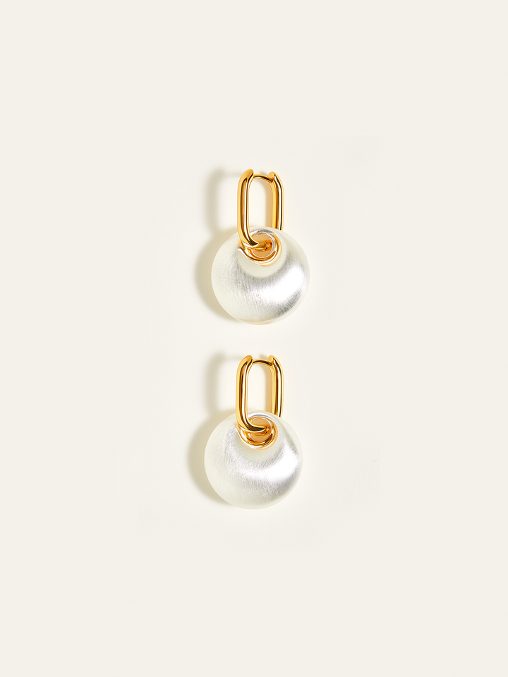 Matte Pearl Drop Earrings