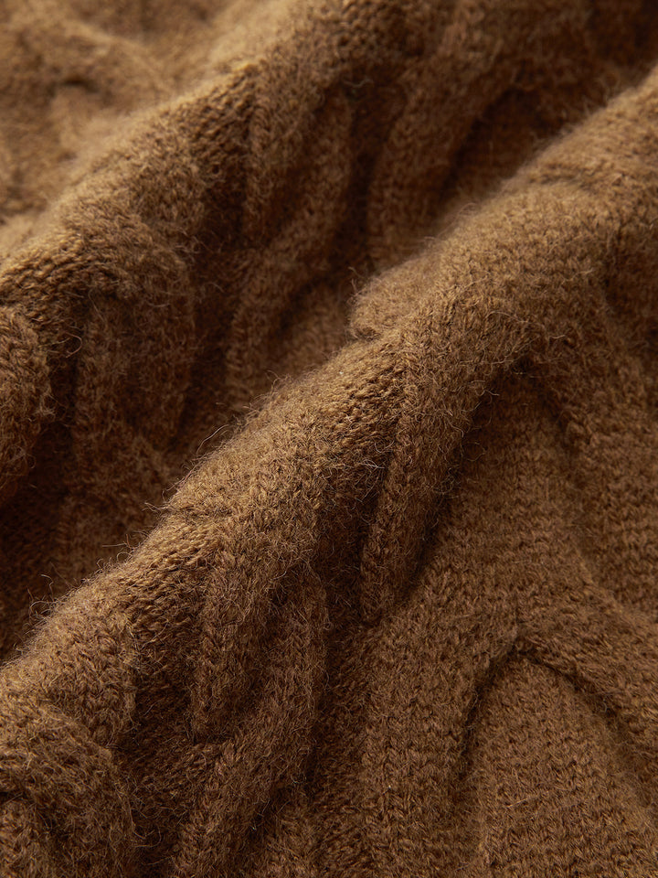 Cable Knit Sleeveless Sweater Vest