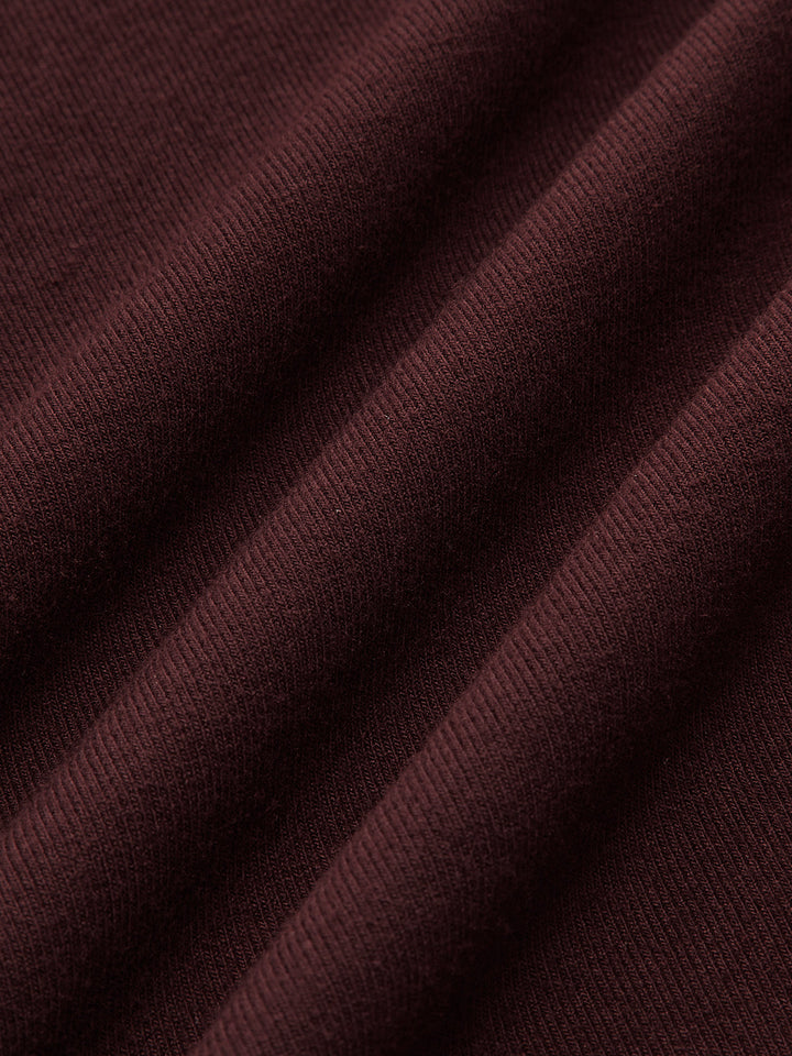 Seam Detail Mock Neck Long-Sleeve T-Shirt