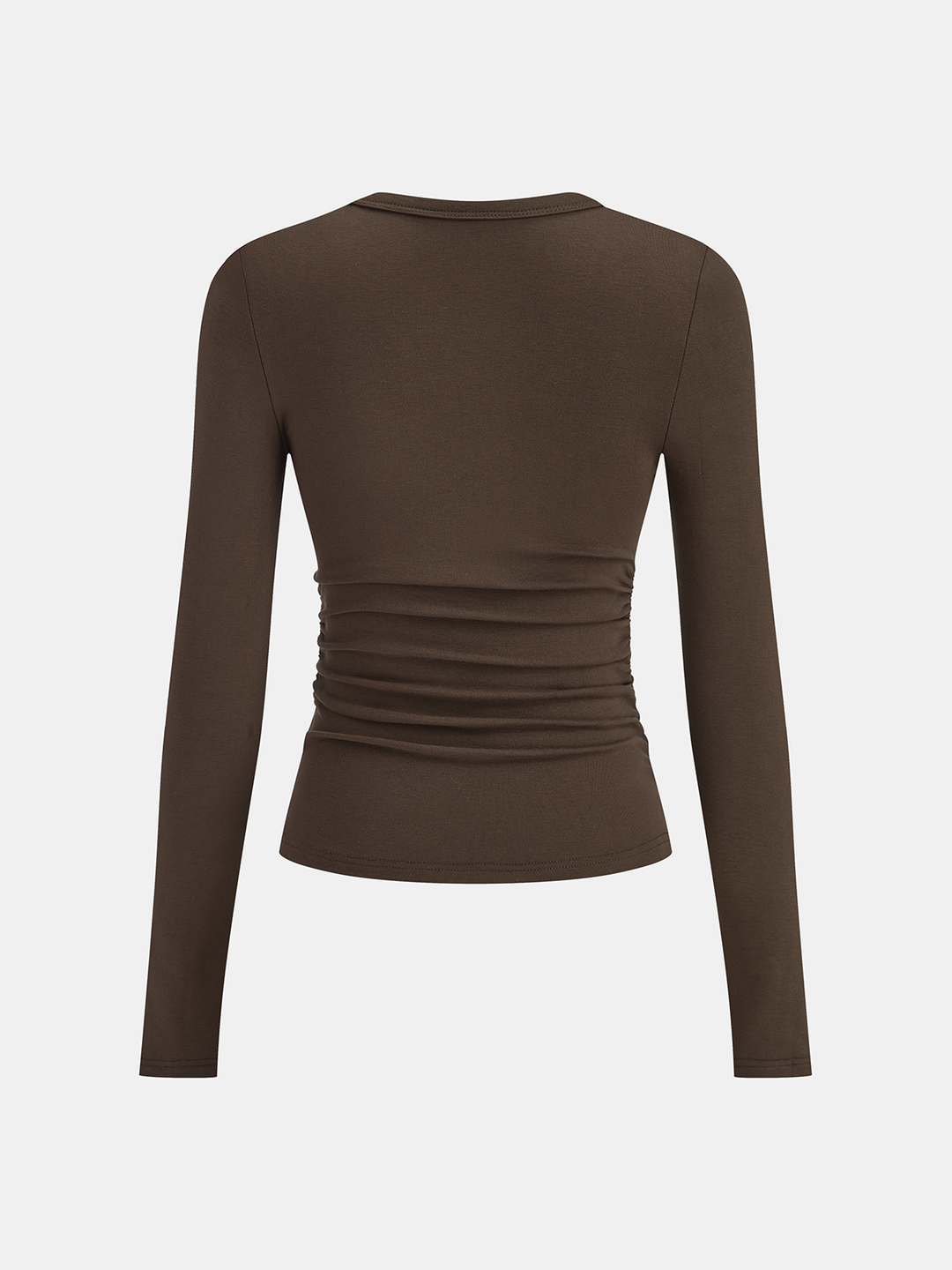 Belt-Decor Asymmetric Long Sleeve T-Shirt