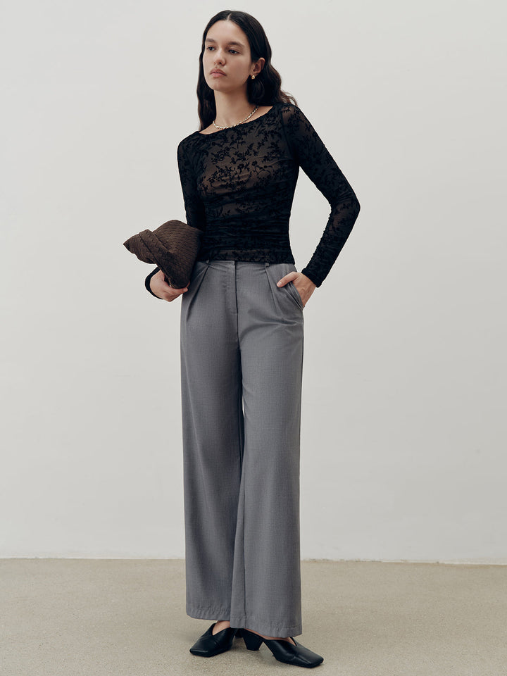 Floral Lace Long Sleeve T-Shirt