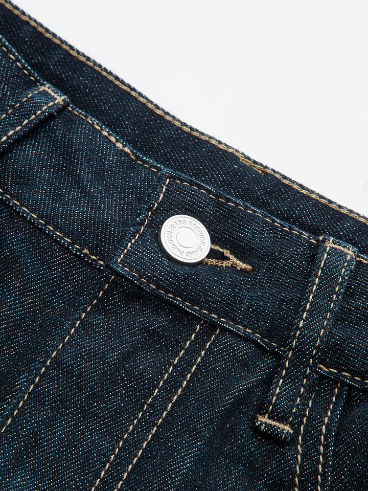 Mid-Waist Curved-Leg Jeans