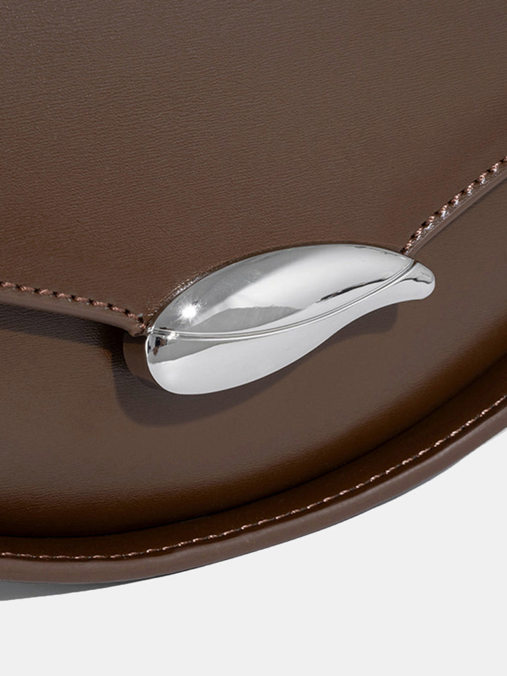 PU Leather Curved Shoulder Bag