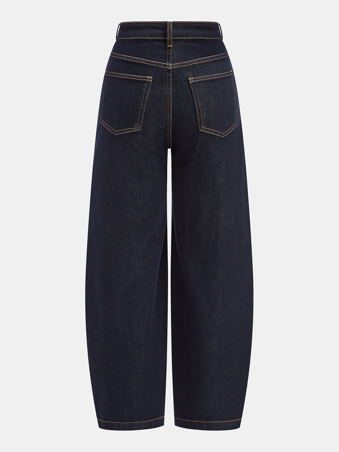 Denim Curved-Leg Jeans