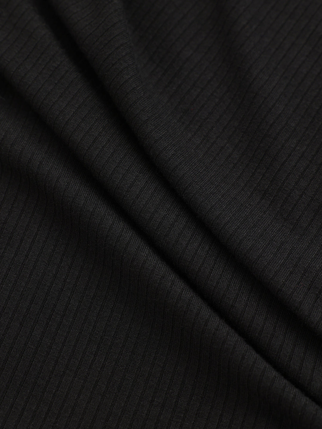 Side Button Asymmetric Lapel Ribbed Knit Top