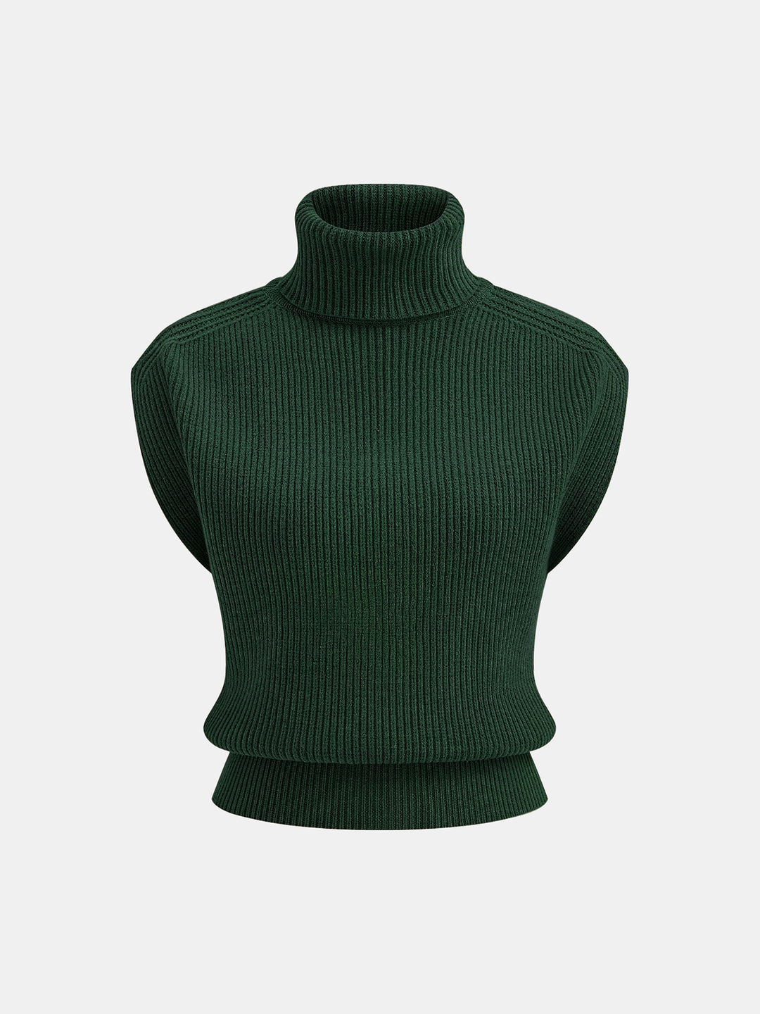Turtleneck Sleeveless Sweater Vest