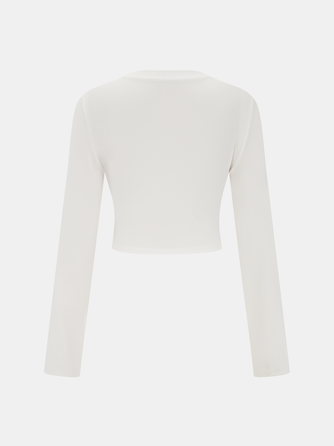 Cotton-Blend Knot-Front Cropped Top