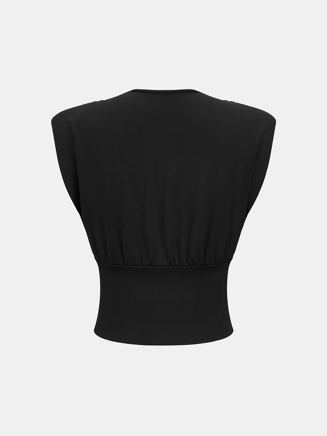 Double Breasted V-Neck Sleeveless Top