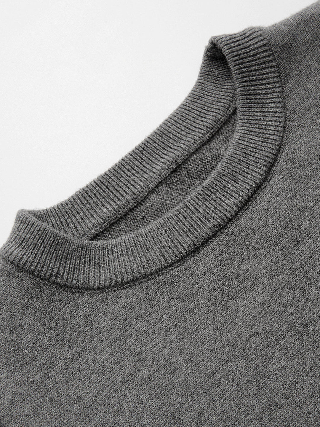 Cinched Waist Crew Neck Sleeveless Sweater Vest