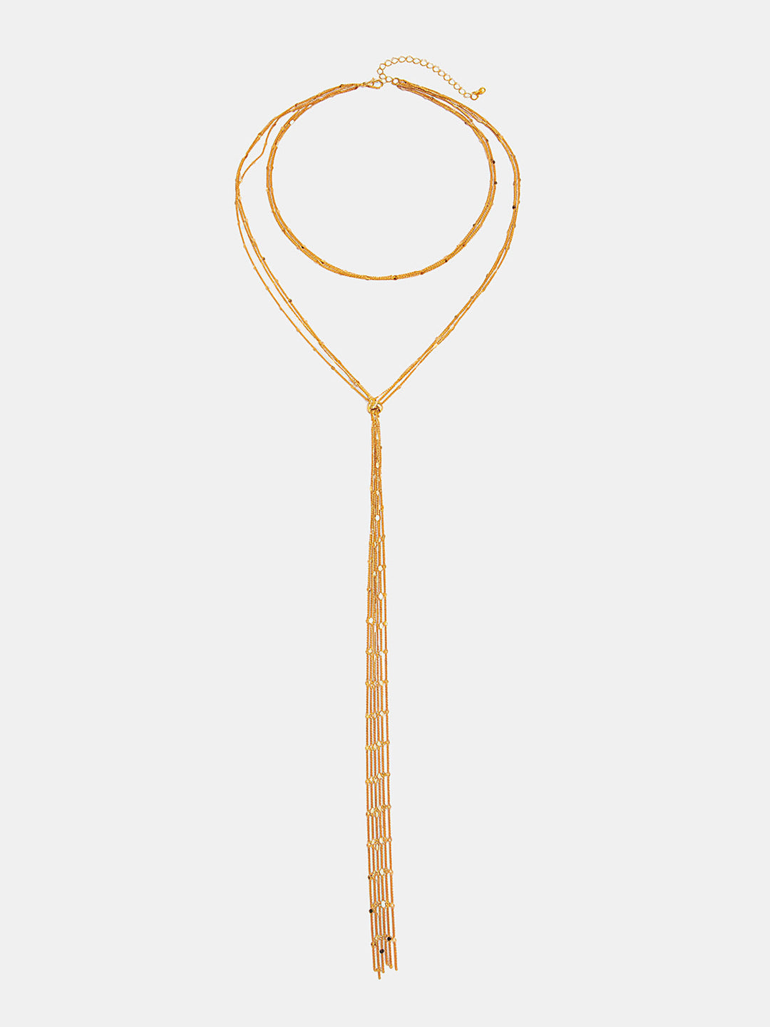 Layered Y-Shaped Tassel Necklace