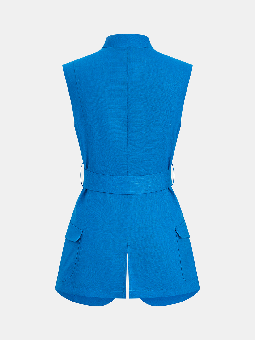 Sleeveless Blazer Vest & Pleated Shorts Set