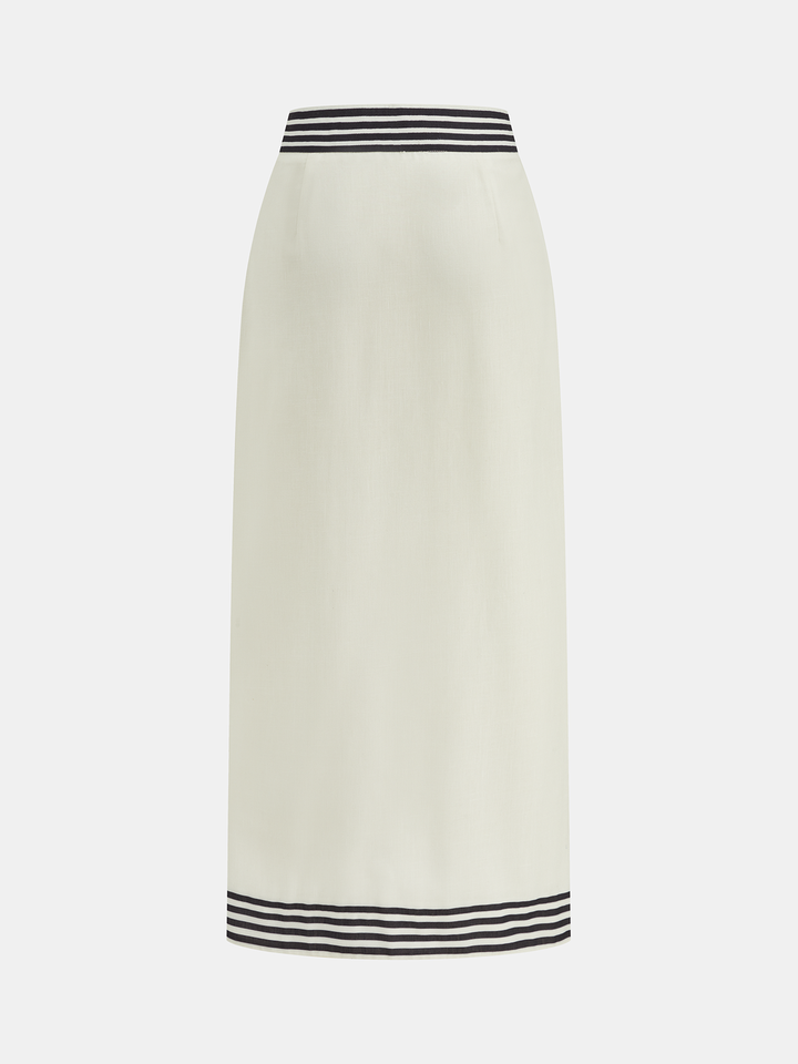 Striped Strappy Top & Midi Skirt Set