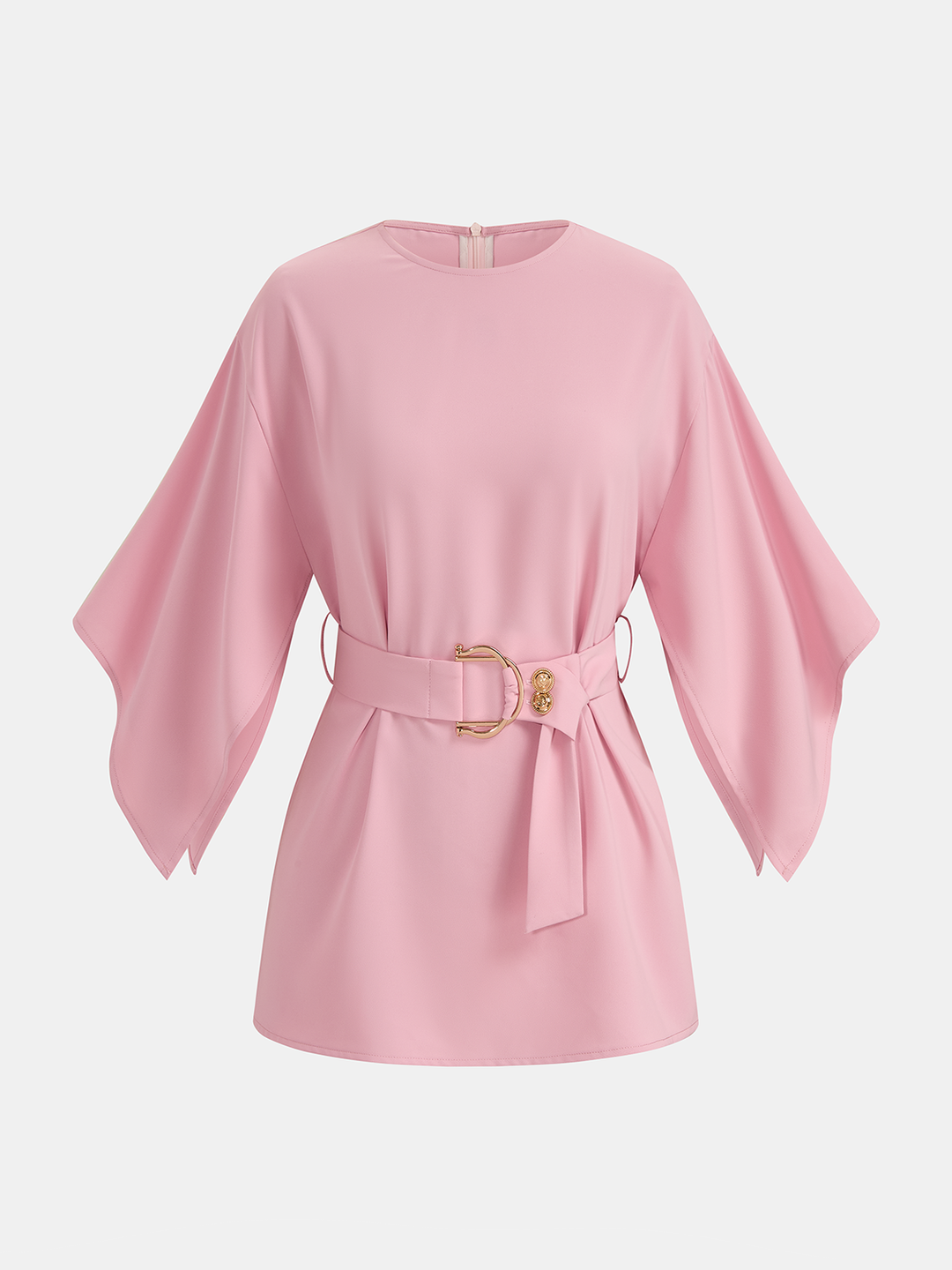 Belted Wide Sleeve Top & Shorts Set