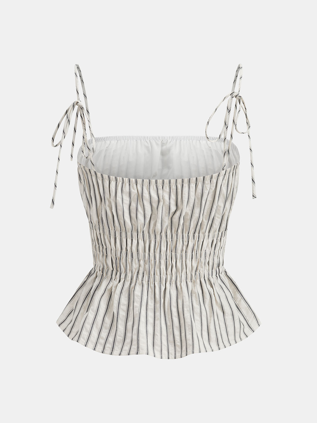 Striped Peplum Cami Top & Maxi Skirt Set
