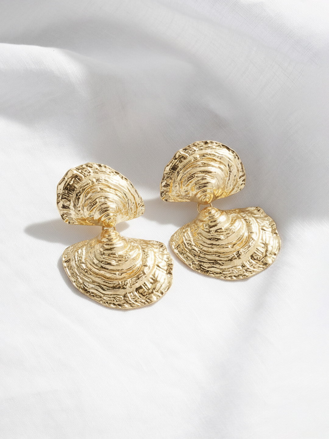 Oyster Shell Drop Earrings