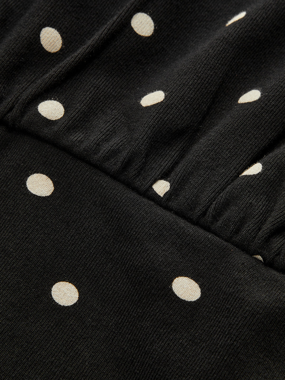 Polka Dot Batwing Cinched Waist Top