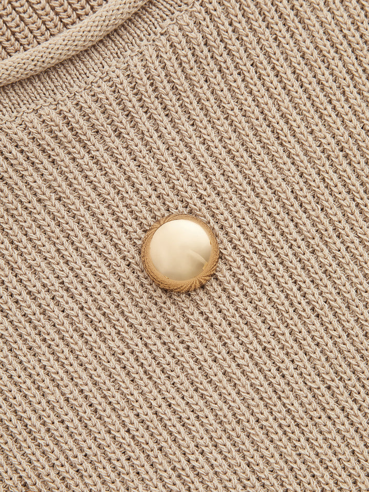 Metal Stud Embellished Knit Vest