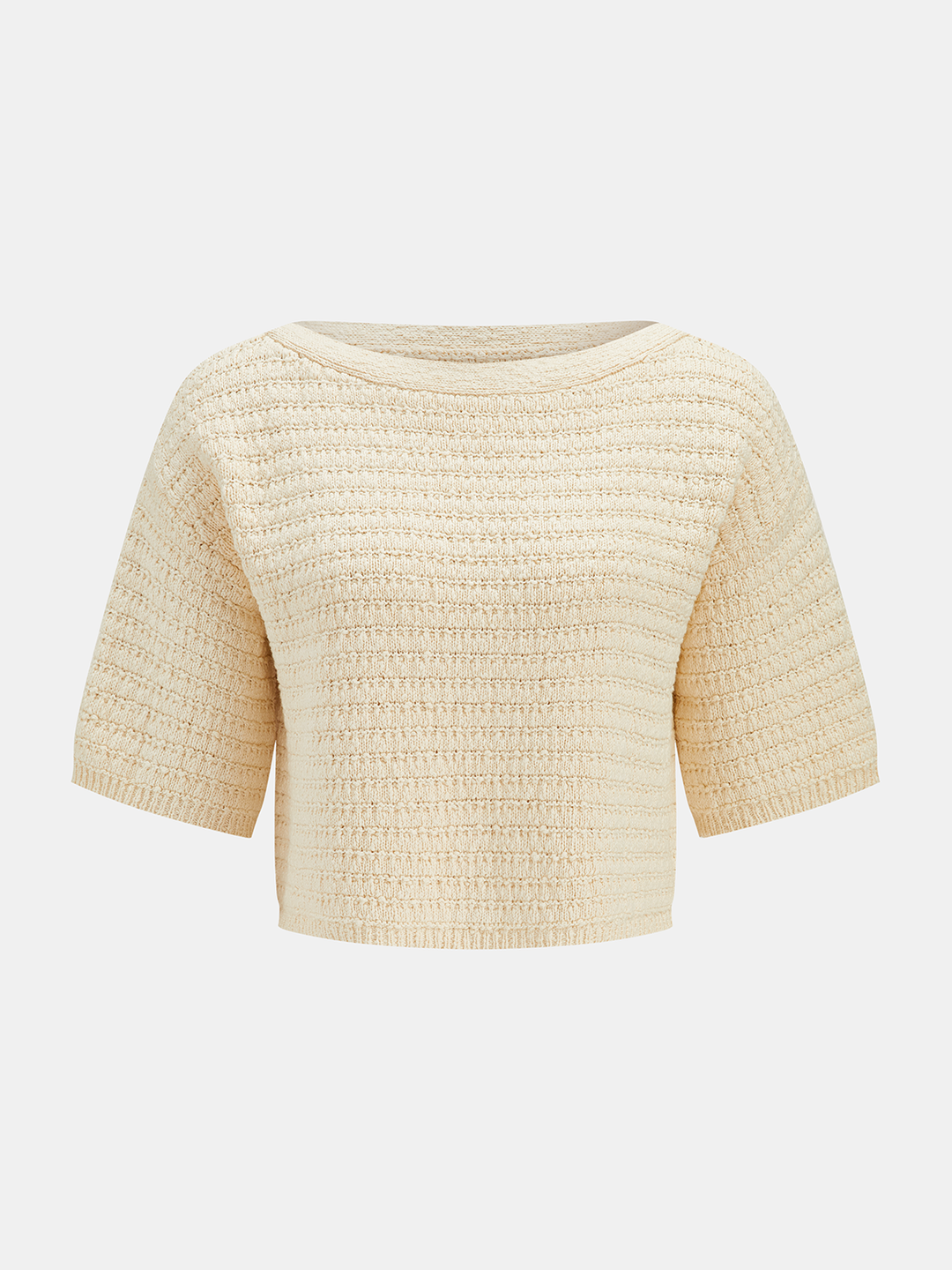 Textured Knit Short Sleeve Top & Shorts Set