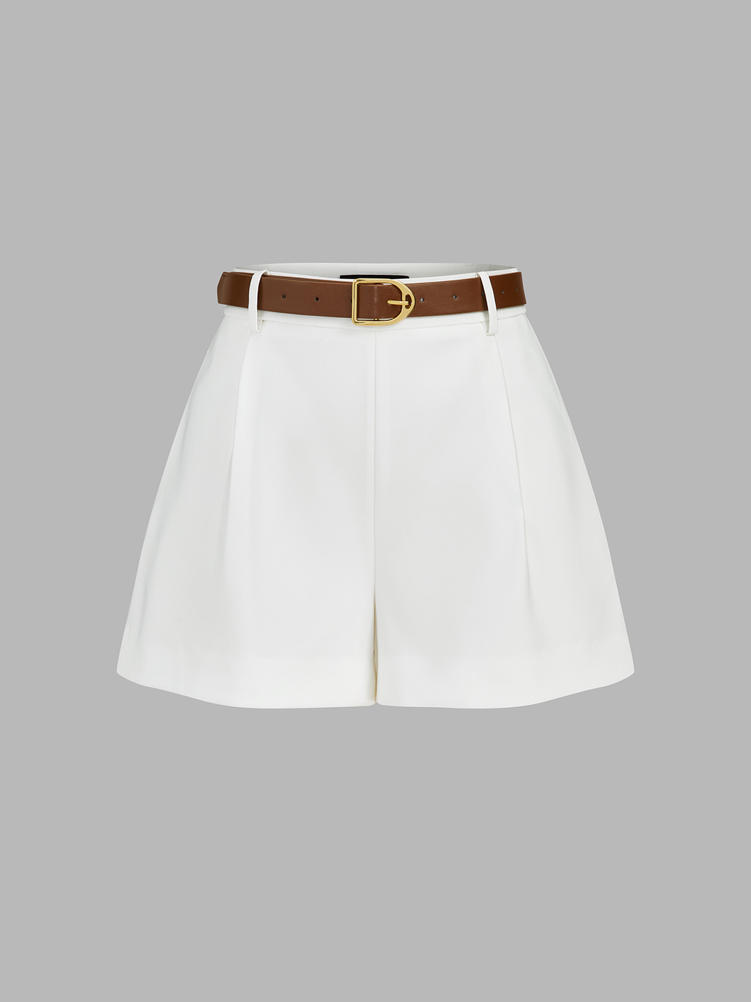 Draped Sleeveless Top & Belted Shorts Set