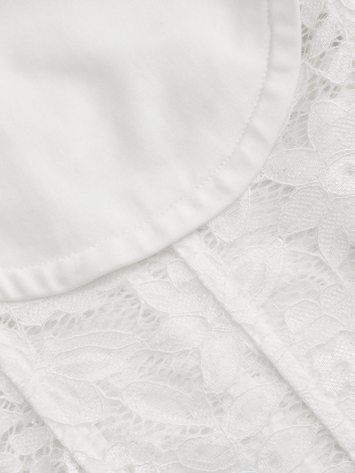 Lace Corset Short Sleeve T-Shirt