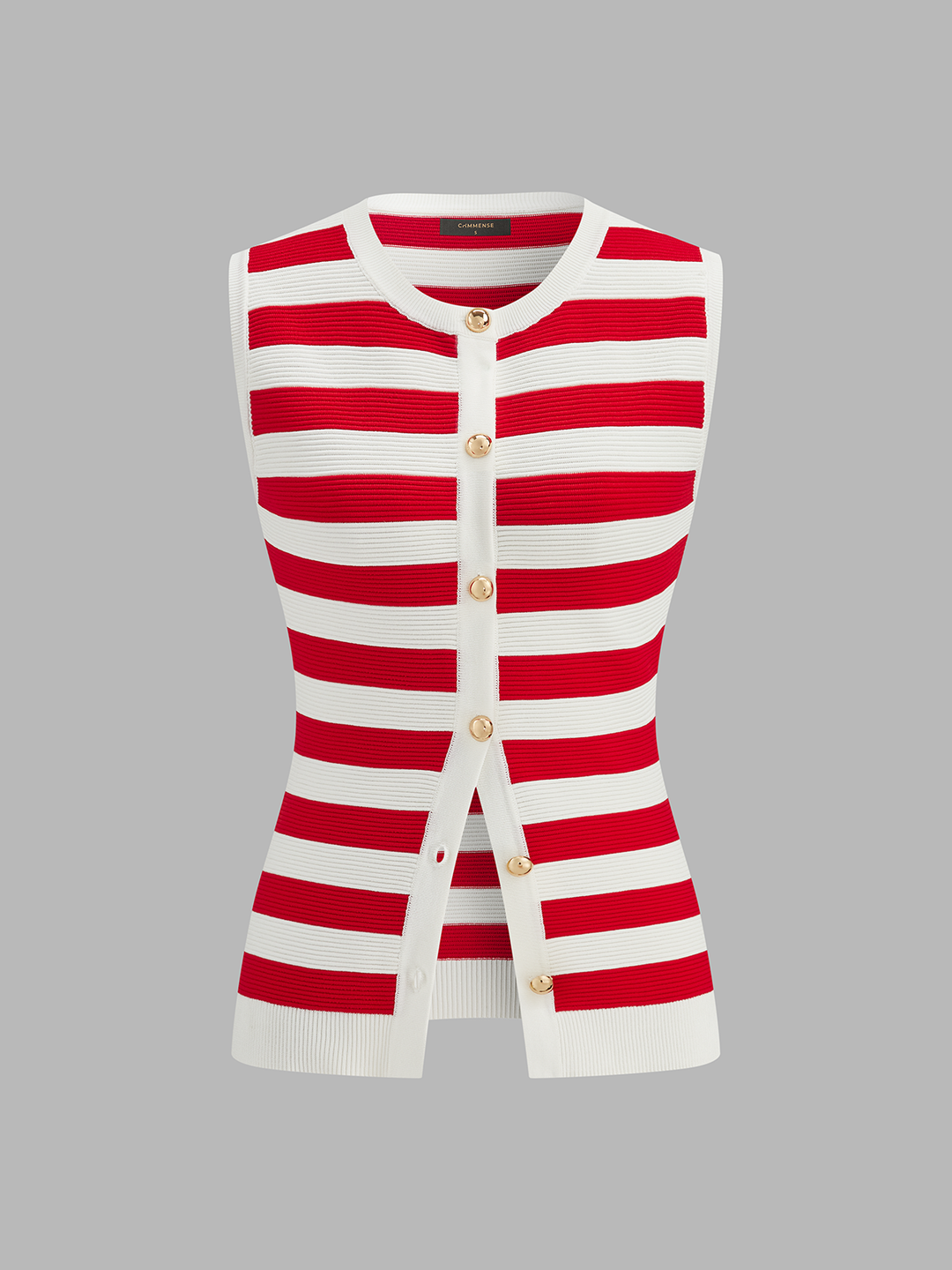 Striped Sleeveless Knit Top & Shorts Set