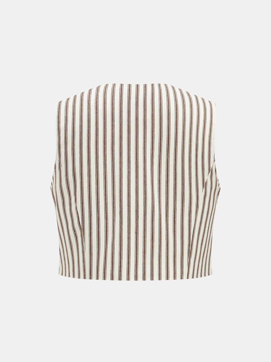 Cotton Striped Sleeveless Top & Midi Skirt Set