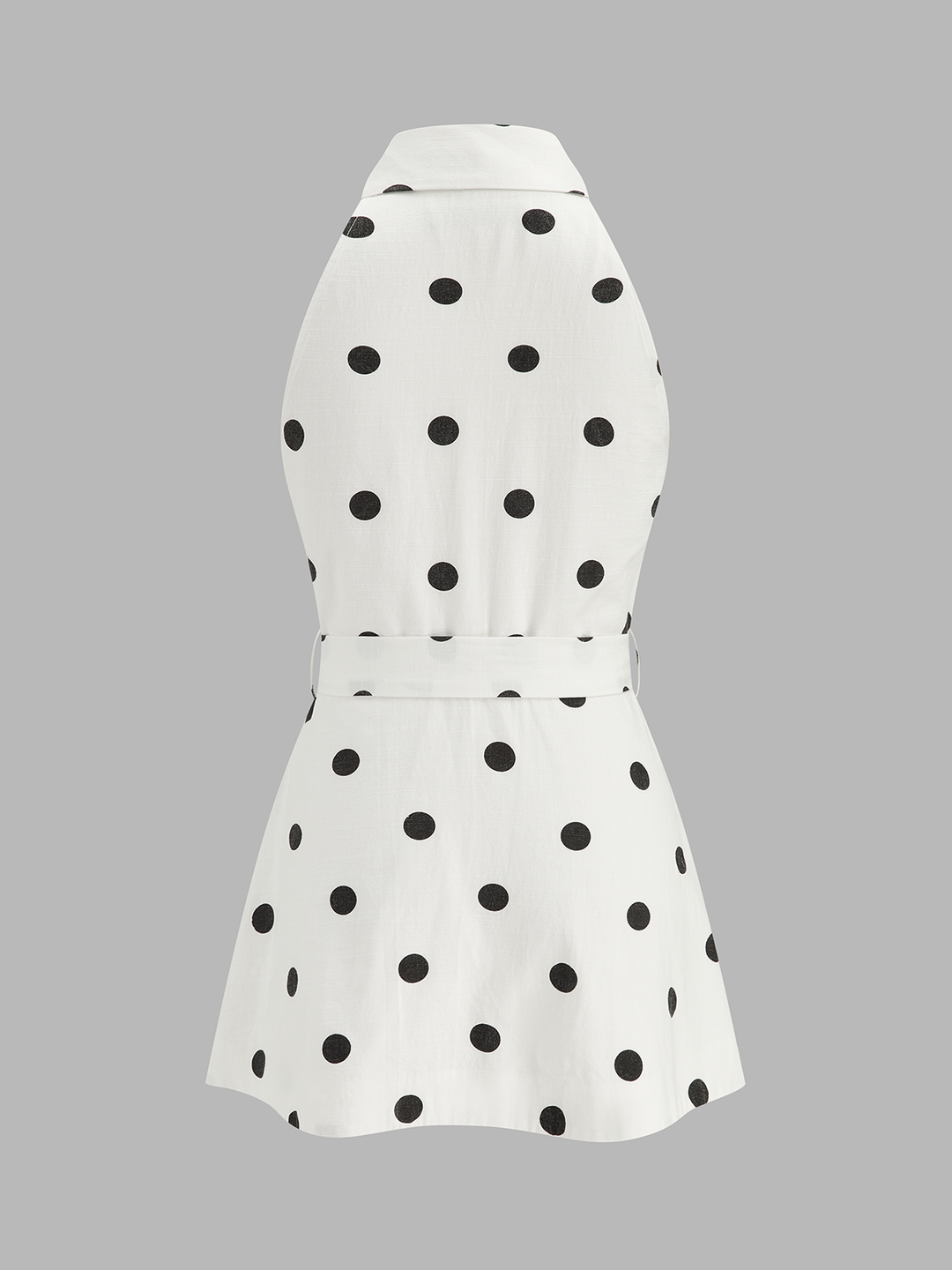 Polka Dot Belted Top & Shorts Set