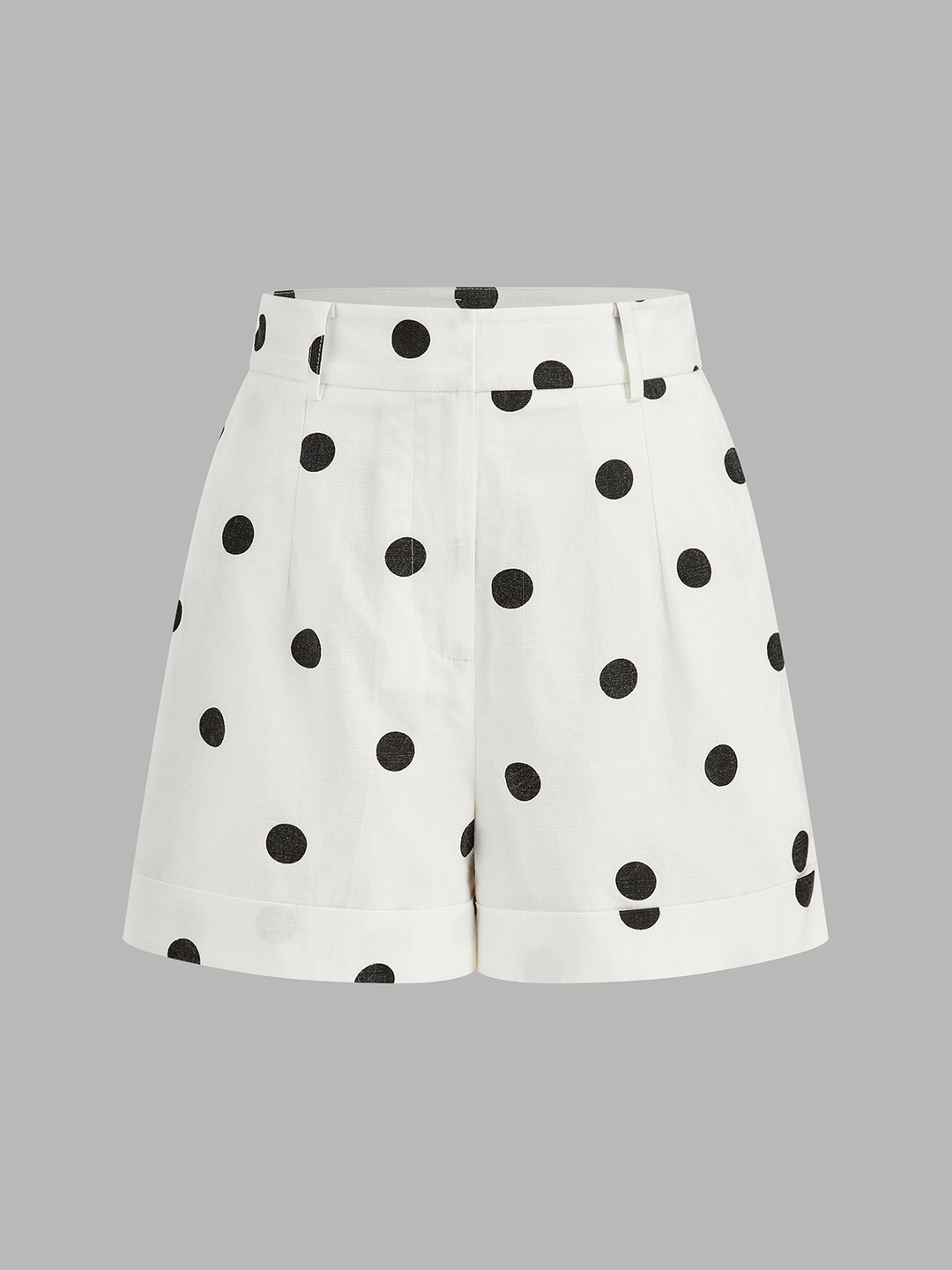 Polka Dot Belted Top & Shorts Set