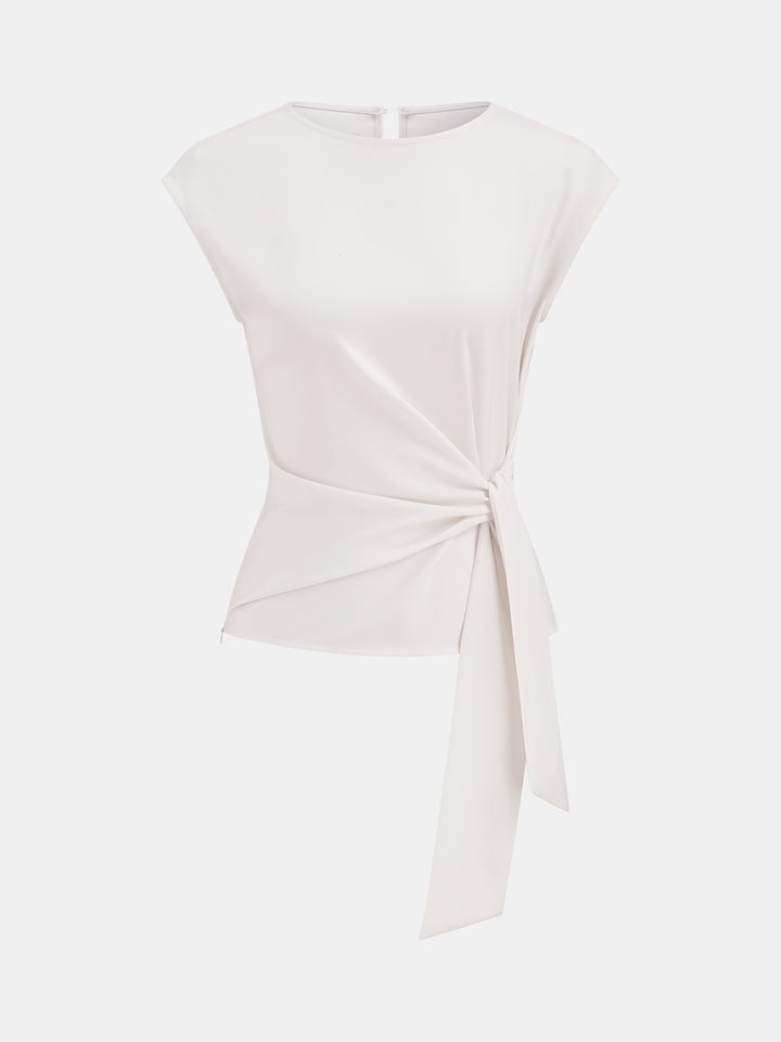 Tie Waist Sleeveless Top & Wide Leg Pants Set