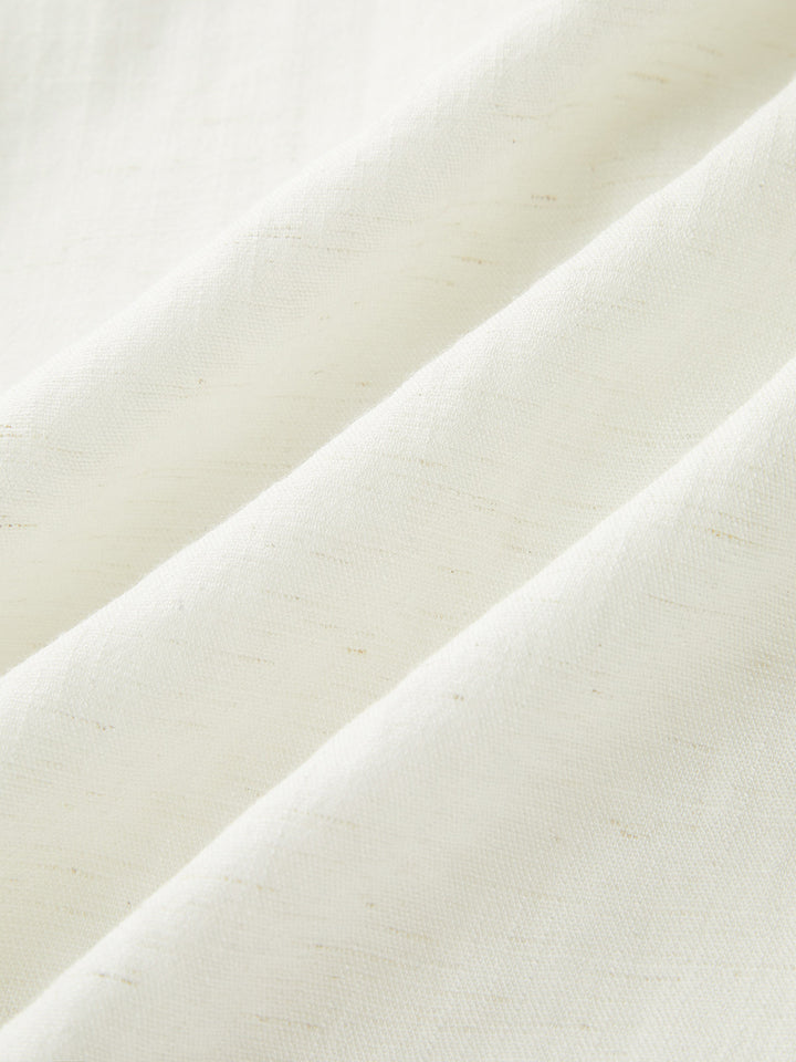 High Waist Belted Linen Blend Shorts