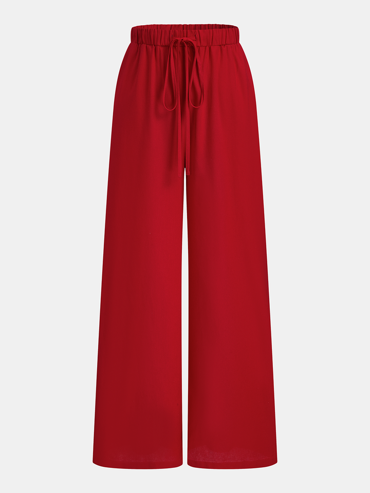 Cotton Linen Asymmetrical Top & Pants Set