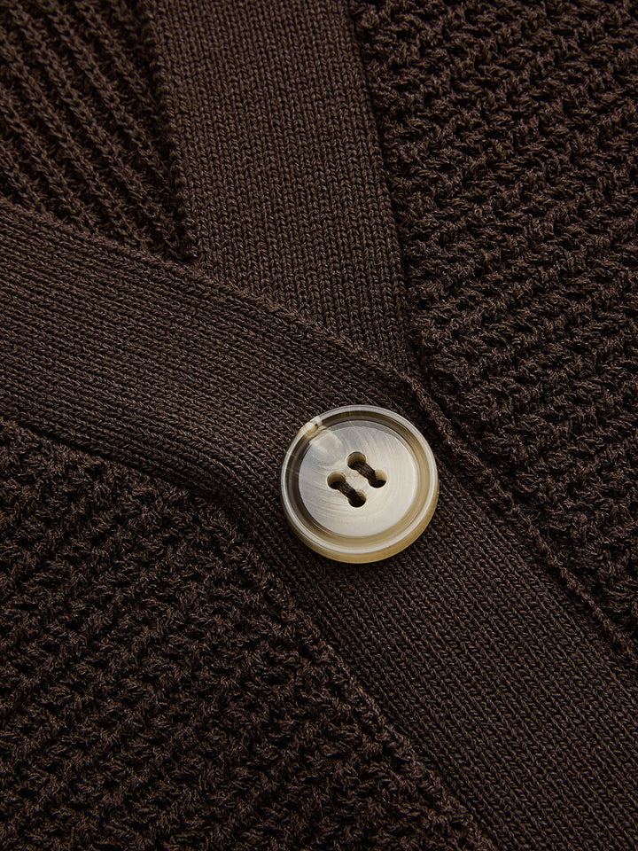 V Neck Button Down Knit Vest & Pants Set