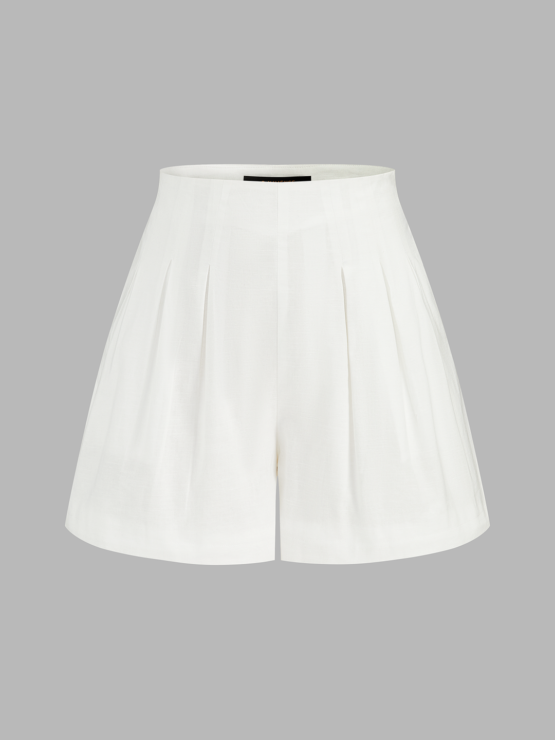 Cotton Linen Peplum Top & Pleated Shorts Set
