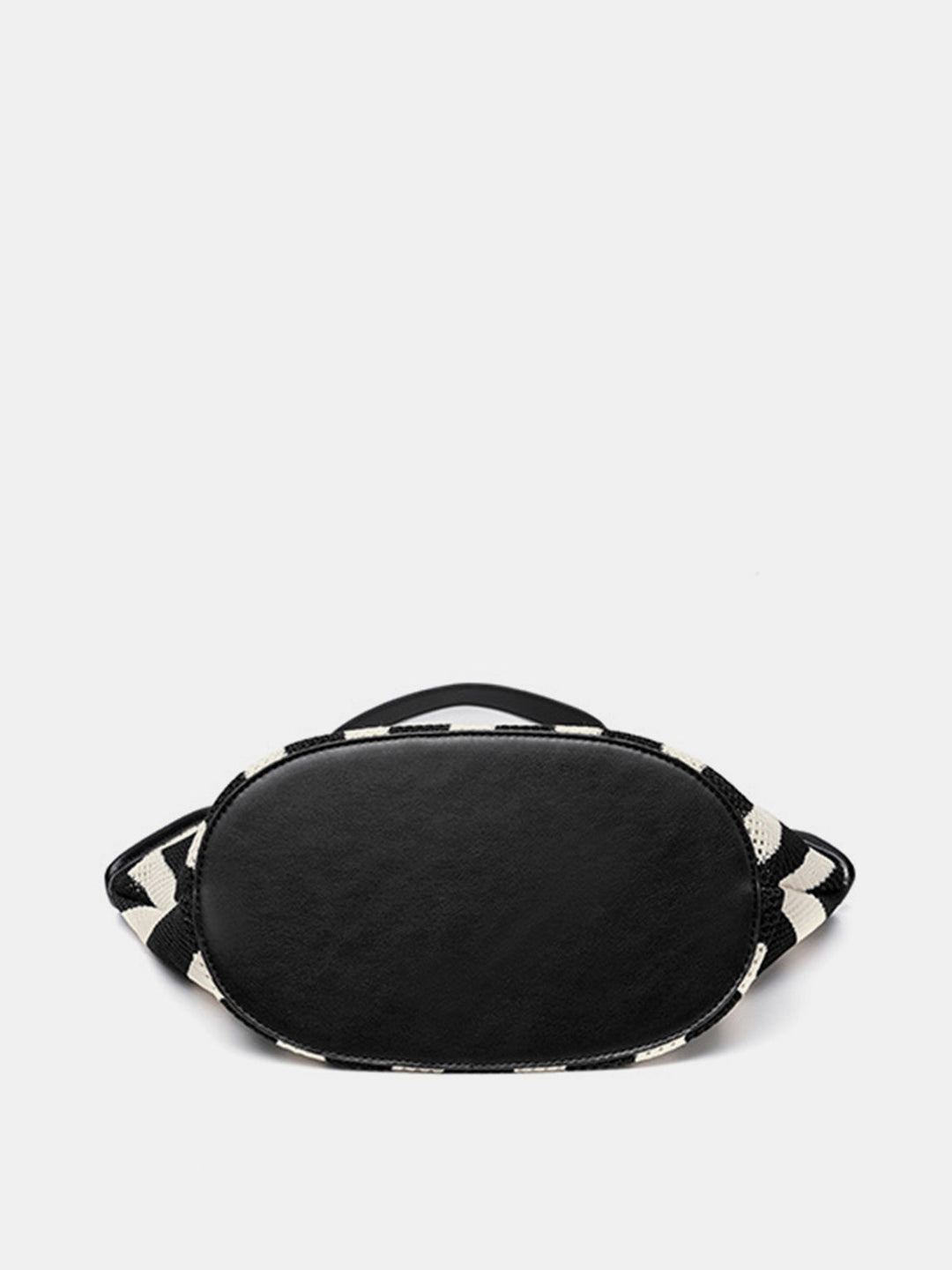 Striped Woven Mesh Hobo Shoulder Bag