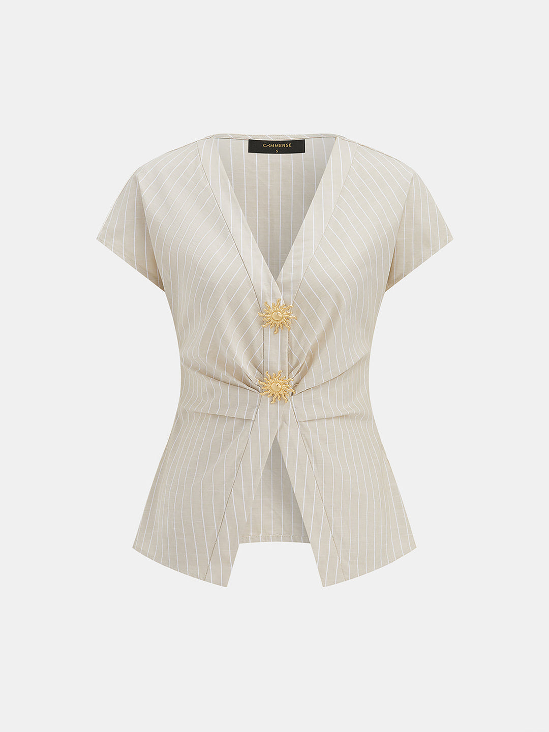 Striped Cotton Two Piece Pants Set