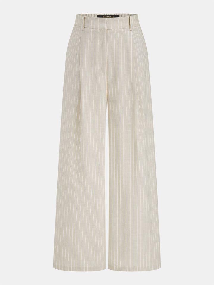 Striped Cotton Two Piece Pants Set