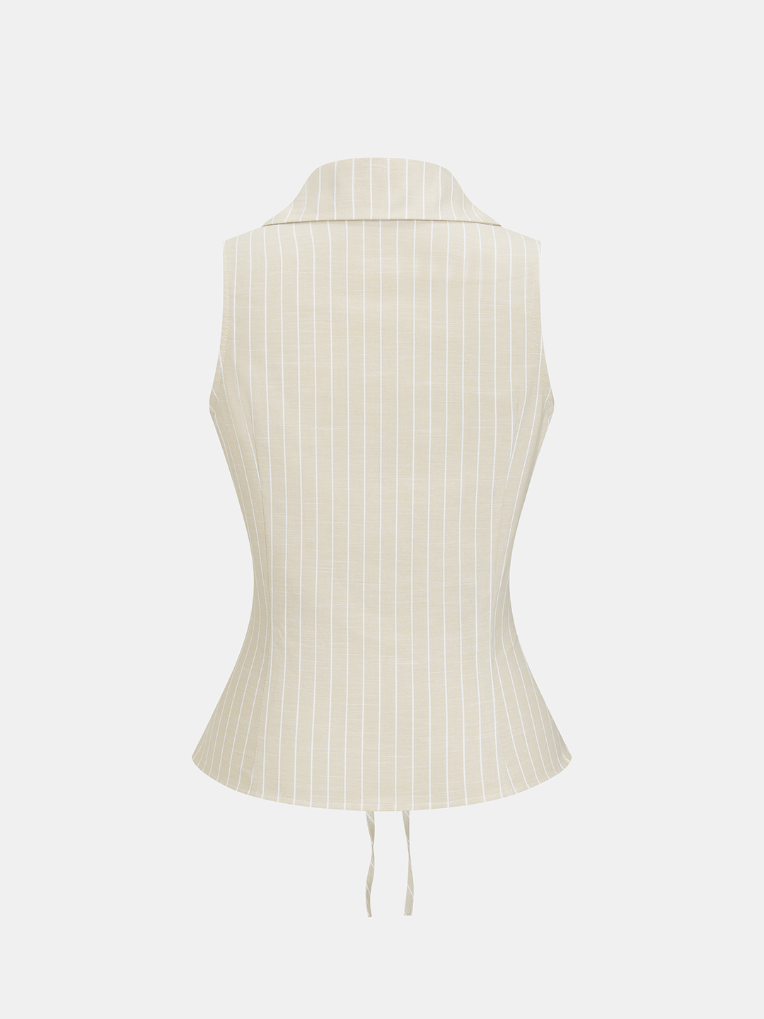 Cotton Striped Sleeveless Two Piece Shorts Set