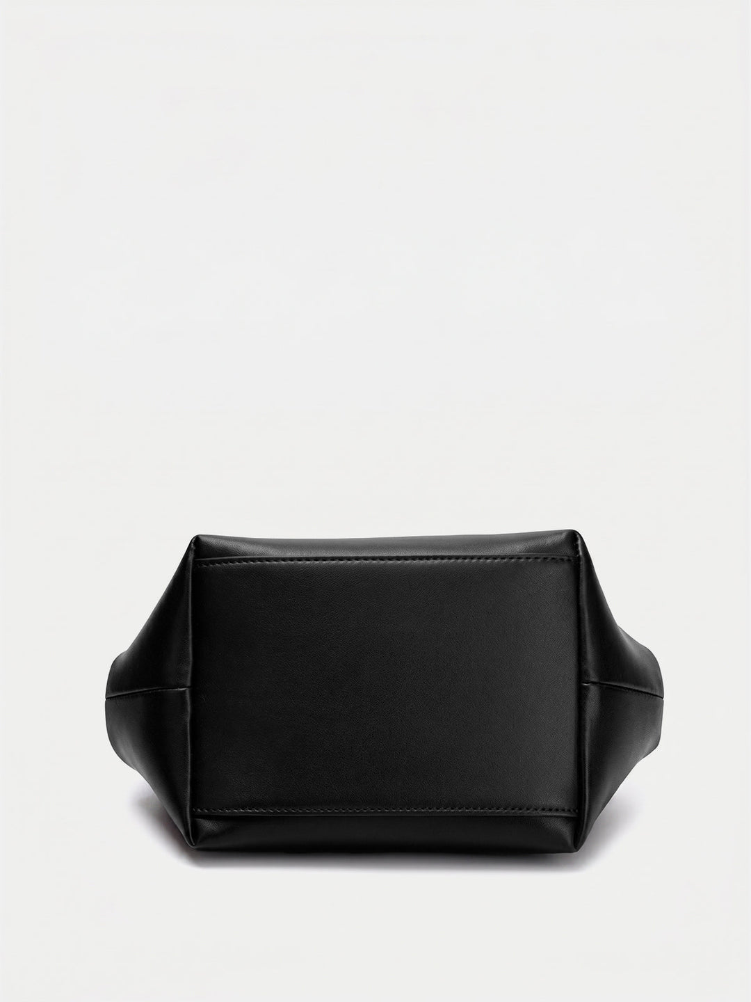 Braided Handle Soft Faux Leather Handbag