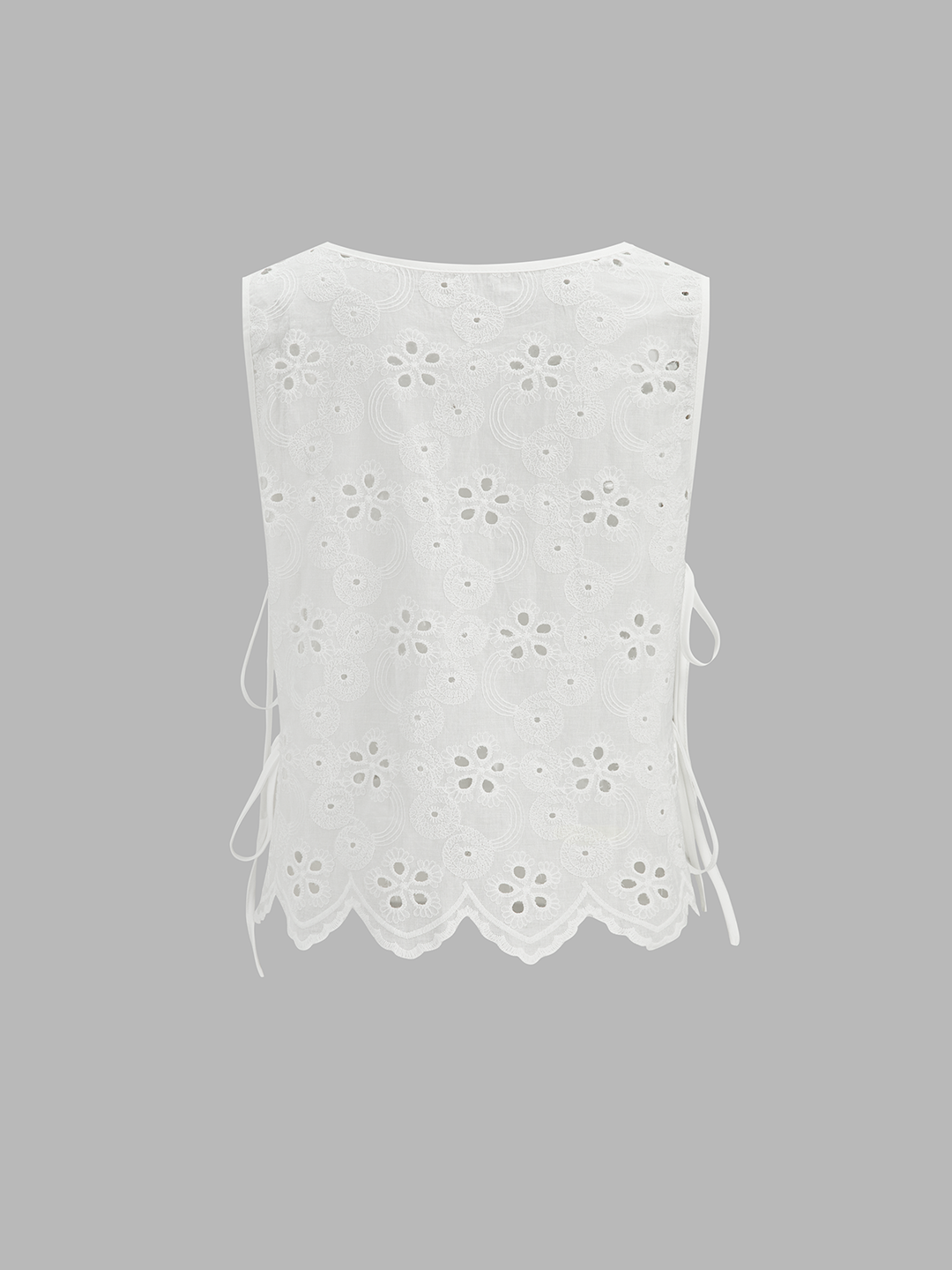 Eyelet Embroidery Two Piece Pants Set