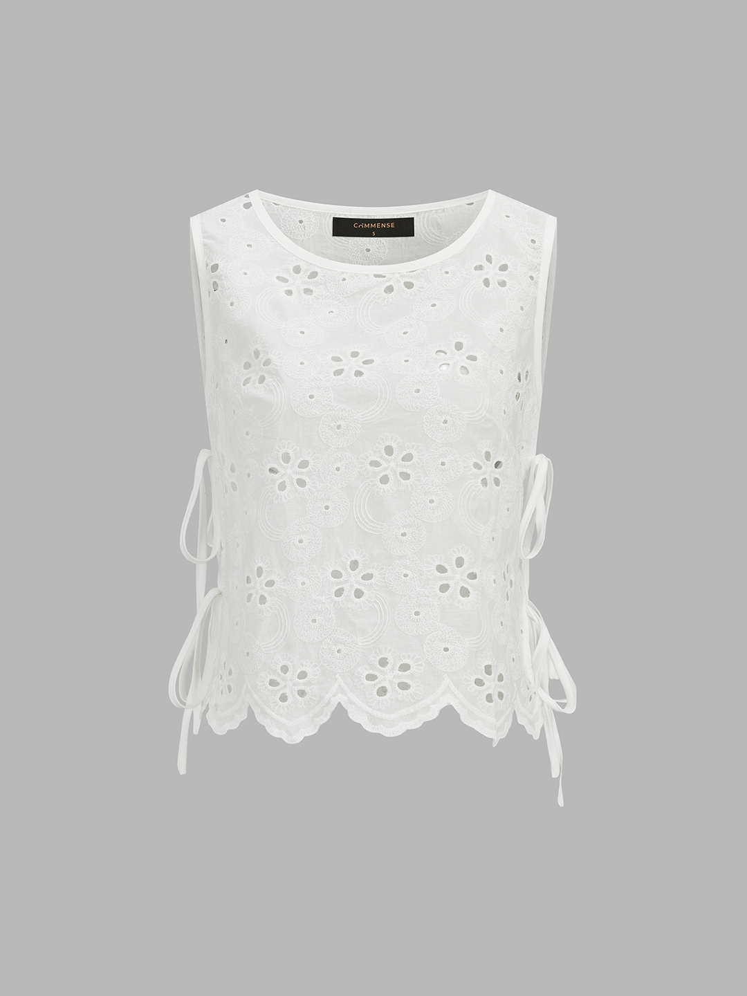 Eyelet Embroidery Two Piece Pants Set