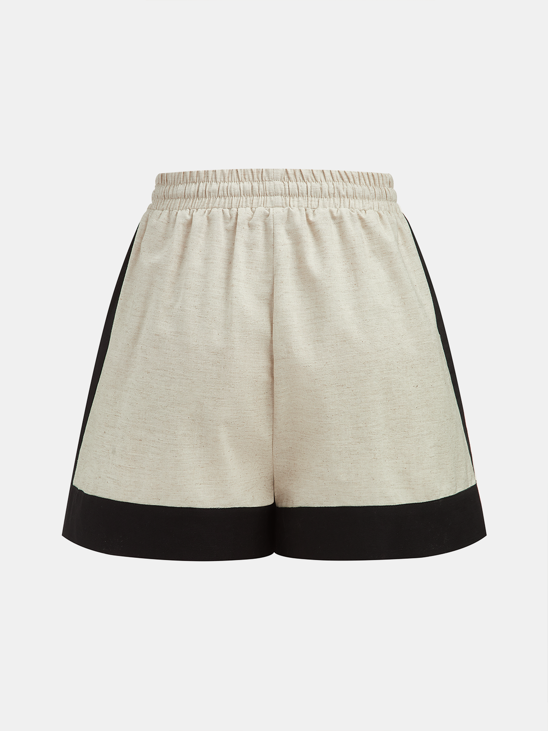 Cotton Linen Contrast Trim Top & Shorts Set