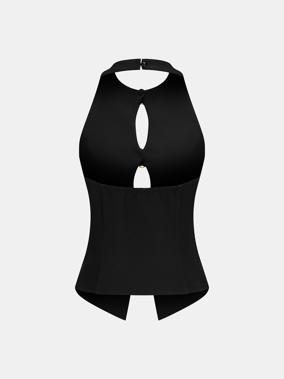 Rose Detail Cut-Out Halter Top & Pants Set