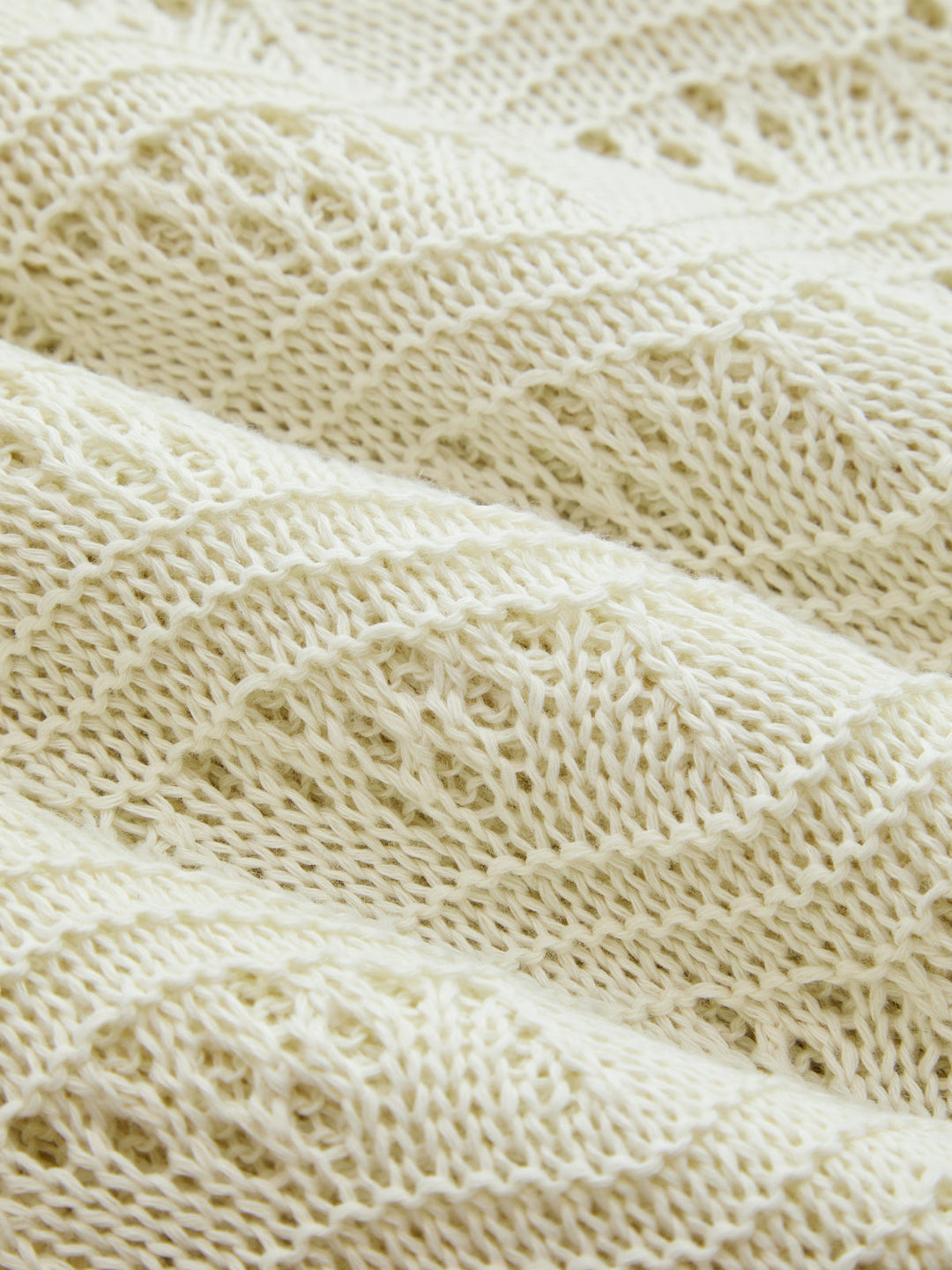 Contrast Trim Crochet Knit Top & Midi Skirt Set