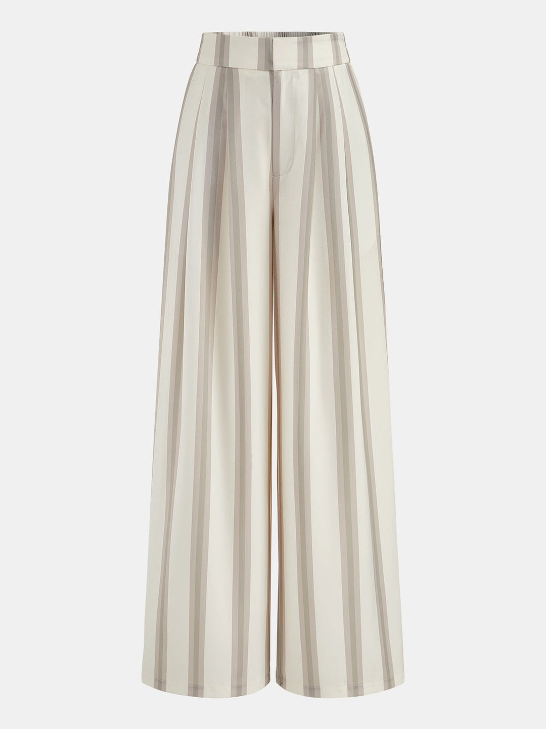 Striped Strapless Top & Wide Leg Pants Set