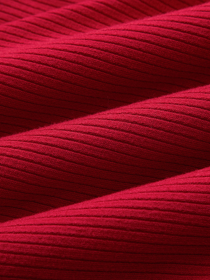 Tie-Waist Ribbed Knit Top